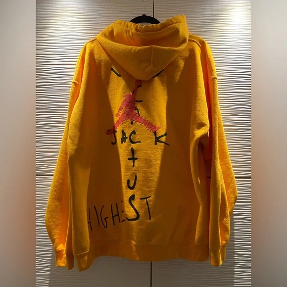 Jack Highest Hoodie Gold Yellow Cactus Jack Hoodie Travis Scott